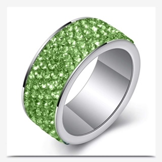 Crystal Light Green Ring