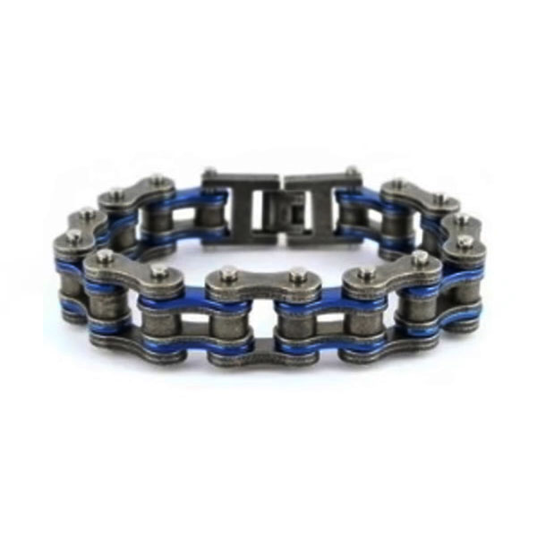 Distressed Bike Chain Blue Bike Chain