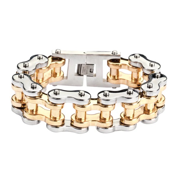 Gold & Silver Biker Chain Bracelet