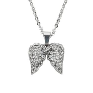 Stainless Steel Crystal Mini Wing