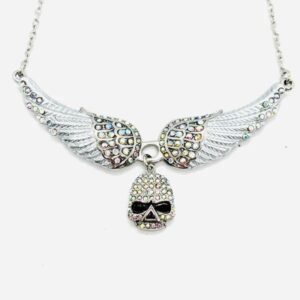 AB Crystal Skul Necklace