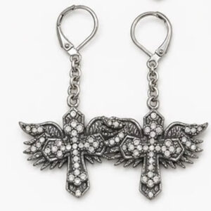 Angel Wings Earrings - Clear